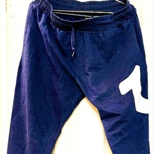 True Religion Charcoal Gray Jogger L Pants  Drawstring Elastic Waist Lounge Wear